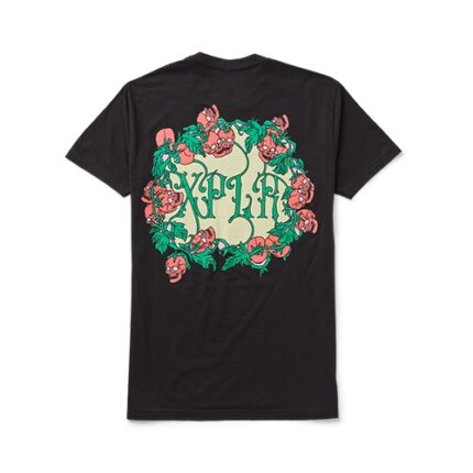 Skull Wreath Black T Shirt