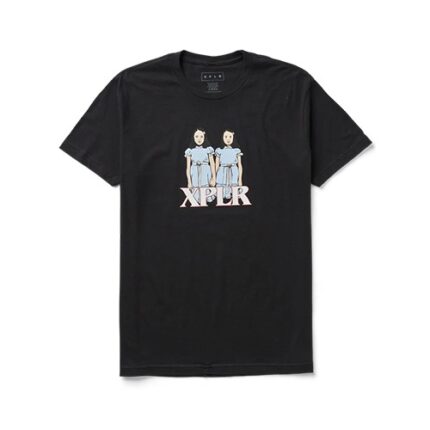 XPLR The Twins Black Tee