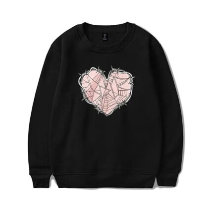 XPLR Web Heart Black Sweatshirt