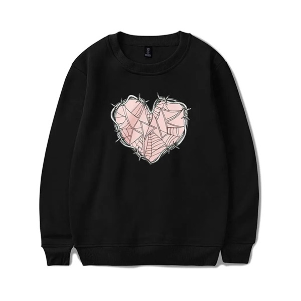 XPLR Web Heart Black Sweatshirt XPLR Web Heart Black Sweatshirt