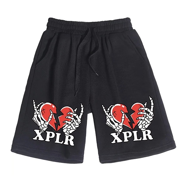 Xplr Heart Break Black Shorts Xplr Heart Break Black Shorts